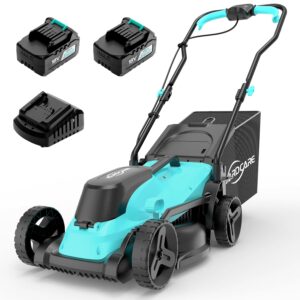 (2025 Model) YARDCARE 36V Brushless Cordless Lawn Mower with 2X4.0Ah Batteries, LED Display Screen, Electric Lawnmower with 5-Position Height Adjustment, 8 Gallon Grass Bag,...