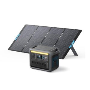 Anker SOLIX C1000 Portable Power Station with 400W Solar Panel, 1800W Solar Generator, 1056wh LFP (LiFePO4) Battery, 6 AC Outlets, Up to 2400W for Home, Power Outages, and...