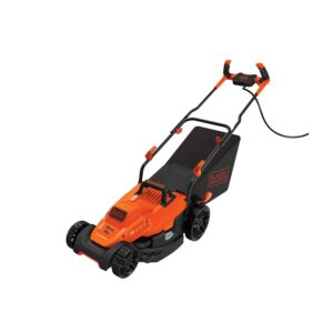 BLACK+DECKER Electric Lawn Mower with Bike Handle, 15-Inch, 10-Amp, Corded (BEMW472BH)