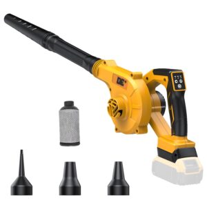 DeForce Electric Leaf Blower Cordless for Dewalt 20v Max Battery, 4 in 1 Blower, 3 Speed Modes, 190 MPH, Battery Powered Leaf Blower w/Extended Tube for Leaves, Lawn Care,...