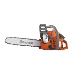 Husqvarna 120 Mark III Gas Chainsaw, 38-cc, 2-Cycle X-Torq Engine, 16 Inch Chainsaw with Automatic Oiler, For Wood Cutting and Tree Pruning, 970739616