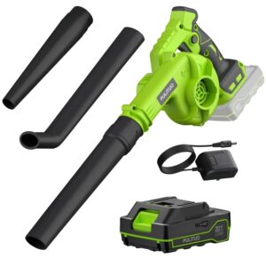 Leaf Blower Cordless with Battery and Charger, 20V Electric Cordless Blower 120MPH Small Leaf Blower, Lightweight Battery Blower Yard Tools Grass Blowers for Lawn Care Patio...