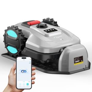 Robotic Lawn Mower – App-Controlled, Self-Charging Automatic Mower with Custom Cutting Height, Weather Sensor & Obstacle Detection – Ideal for Lawns up to 4300 sq.ft