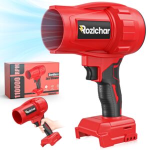 Rozlchar Cordless Leaf Blower Compatible for Milwaukee 18V Batteries(No Battery), Variable Speed Handheld Turbo Blower with Brushless Motor, Portable Dust/Snow Cleaner for Lawn,...