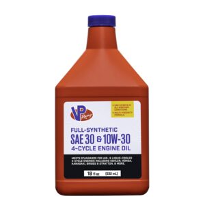 VP Racing 2927 4-Cycle Engine Oil - SAE 30 / 10W30 Full Synthetic Small Engine Oil, 18 Ounce (1 Pack)