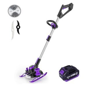 Weed Wacker Cordless, 5.2 lbs Lightweight, 3-in-1 Edger/Mower/Trimmer with Blade, 20V 4.0Ah Battery Powered, 75 Min Runtime (Suyau WhackLite 5.2)