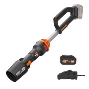 WORX Nitro WG543 20V Cordless Leaf Blower, Electric Blower with 410CFM & 130MPH, Blowers for Lawn Care with 3.8 Lbs, Battery & Charger Included