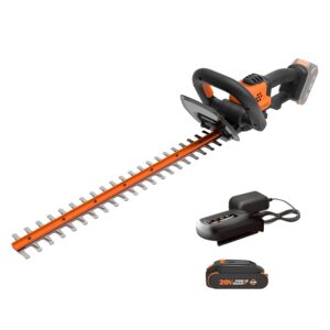 WORX WG261 22" 20V Cordless Hedge Trimmer, Battery & Charger Included