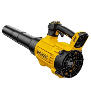 20V Cordless Leaf Blower, Max 600 CFM/125 MPH Turbo Boost Mode Compatible with DeWALT 20V Max Battery, Brushless Motor, Ergonomic 3.6LBS for Driveway & Yard, Tool Only