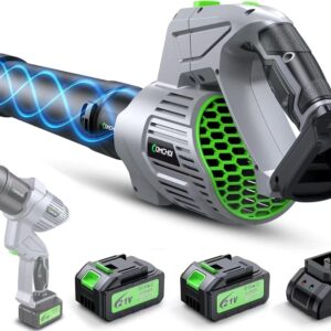 Electric Leaf Blower Cordless, 900,000 RPM, 2 x 4.0Ah Batteries & Charger, Handheld Leaf Blowers for Lawn Care, 5 Speed Mode, Portable Lightweight Grass Blower for Yard, Patio &...