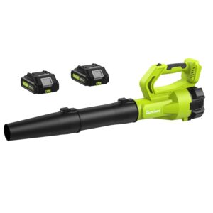 Leaf Blower Cordless with 2 Batteries and Charger, Electric Battery Powered Cordless Leaf Blower, Portable Lightweight Handhold Blowers for Blowing Leaves, Patio Cleaning, Lawn...