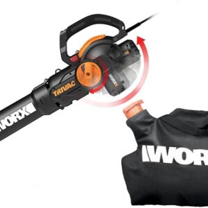 WORX WG512 12 Amp Trivac, 3 in 1 Electric Leaf Blower, Leaf Vacuum & Leaf Mulcher for Lawn Care